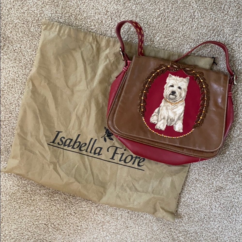 Isabella Fiore Beaded Leather Bag